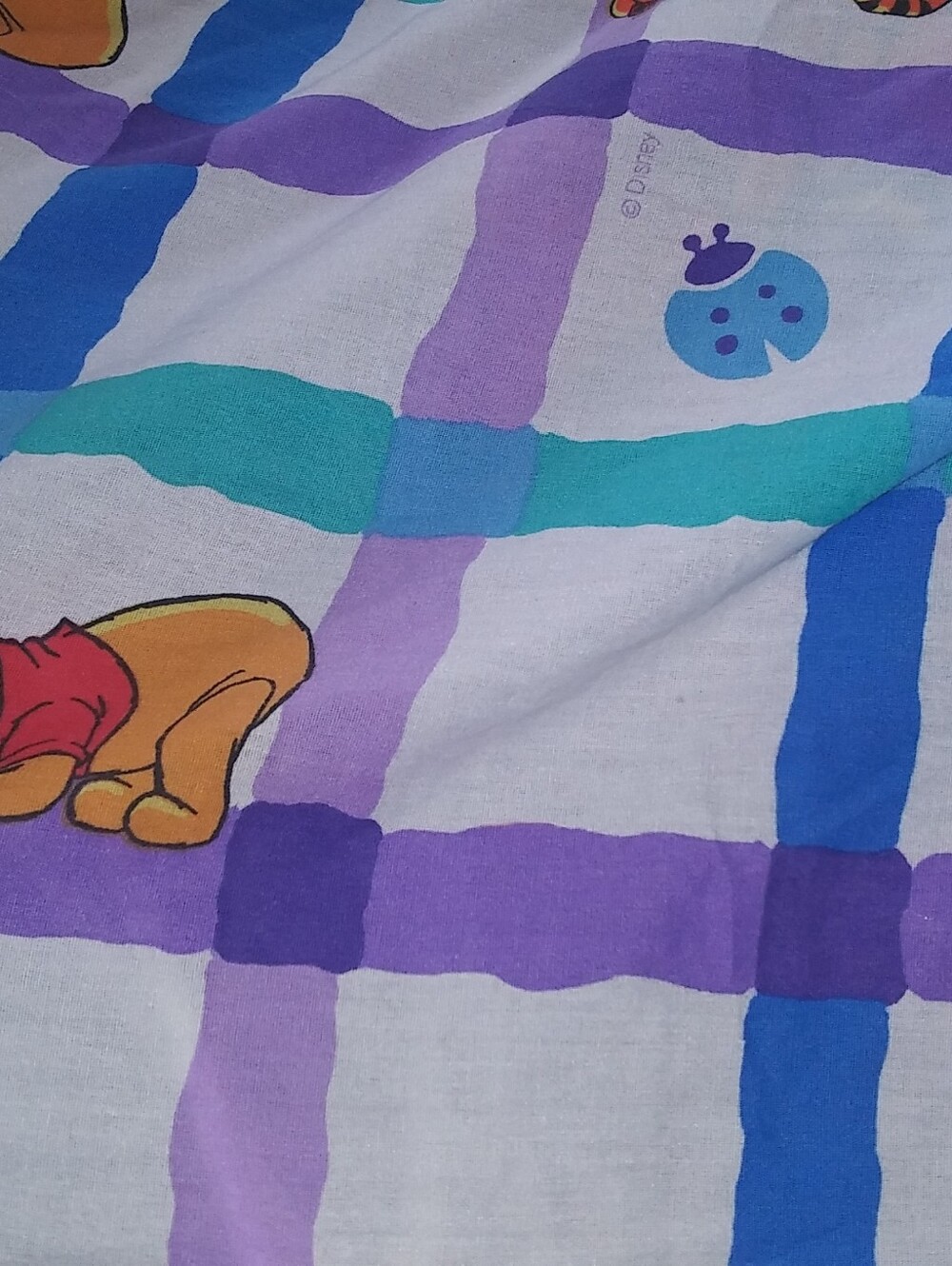 Vintage 90s Winnie The Pooh TWIN sheet Set Tigger Ladybug Htf Fitted Htf Rare